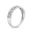 Zales 1/10 Ct. T.W. Diamond Marquise Links Beaded Edge Band In 10K White Gold Rings