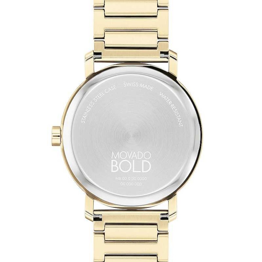 Movado Men'S Movado Bold® Evolution Gold-Tone Ip Watch With Textured Tonal Gold-Tone Dial (Model: 3601095) Watches