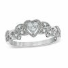 Zales Cherished Promise Collection 1/8 Ct. T.W. Diamond Vintage-Style Promise Ring In 10K White Gold Rings