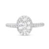 Zales 1-1/2 Ct. T.W. Certified Oval Lab-Created Diamond Frame Engagement Ring In 14K White Gold (F/Vs2) Rings