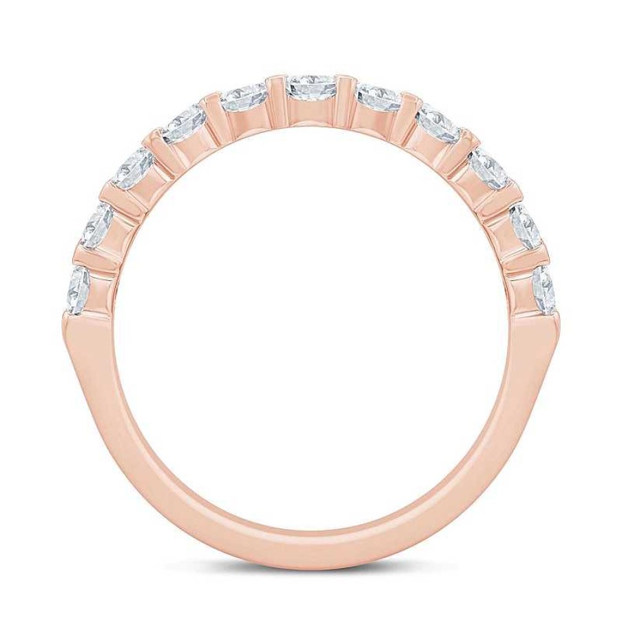 Zales 1 Ct. T.W. Diamond Eleven Stone Wedding Band In 14K Rose Gold (I/I2) Rings