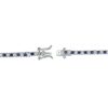 Zales Lab-Created Blue And White Sapphire Tennis Bracelet In Sterling Silver - 7.25" Bracelets