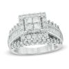 Zales 2.0 Ct. T.W. Quad Princess-Cut And Baguette Diamond Engagement Ring In 14K White Gold Rings