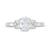 Zales Vera Wang Love Collection 1 Ct. T.W. Oval Diamond Tri-Sides Engagement Ring In 14K White Gold Rings