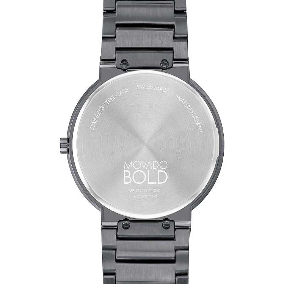 Movado Men'S Movado Bold Horizon Grey Ip Watch With Blue Dial (Model: 3601076) Watches