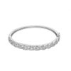 Zales 1 Ct. T.W. Diamond Braided Bangle In Sterling Silver 7.5" Bracelets