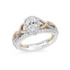 Zales Enchanted Disney Rapunzel 3/4 Ct. T.W. Pear-Shaped Diamond Frame Twist Engagement Ring In 14K Two-Tone Gold - Size 7 Rings