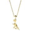 Zales Pdpaola At Zales Cubic Zirconia Skeleton Dinosaur Bead Charm In Sterling Silver With 18K Gold Plate Necklaces