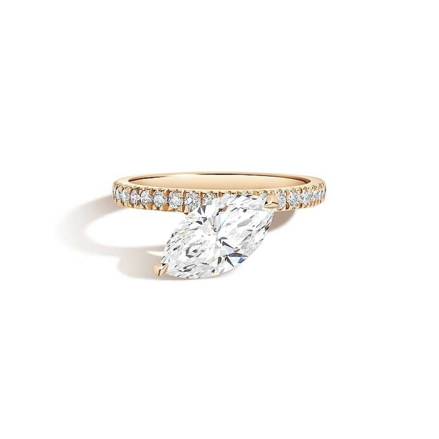 Zales Zales X Shahla 2-1/5 Ct. T.W. Certified Marquise Lab-Created Diamond Cantilever Pav Engagement Ring In 14K Gold (F/Vs2) Rings