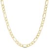 Zales Men'S 7.2Mm Figaro Chain Necklace In Hollow 14K Gold - 26" Necklaces