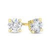 Zales 1/5 Ct. T.W. Certified Diamond Solitaire Stud Earrings In 14K Gold (J/I1) Earrings