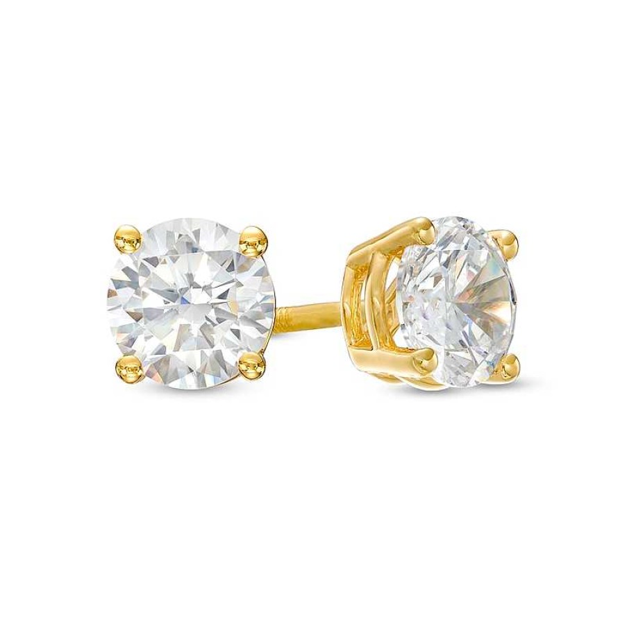 Zales 1-1/4 Ct. T.W. Certified Lab-Created Diamond Solitaire Stud Earrings In 14K Gold (I/Si2) Earrings