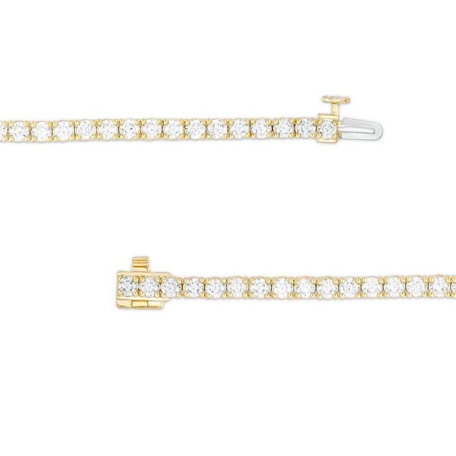 Zales 5 Ct. T.W. Diamond Tennis Bracelet In 14K Gold - 7.25" Bracelets