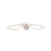 Zales 1/8 Ct. T.W. Enhanced Champagne Diamond Double Star Anklet In Sterling Silver With 14K Rose Gold Plate - 10" Bracelets