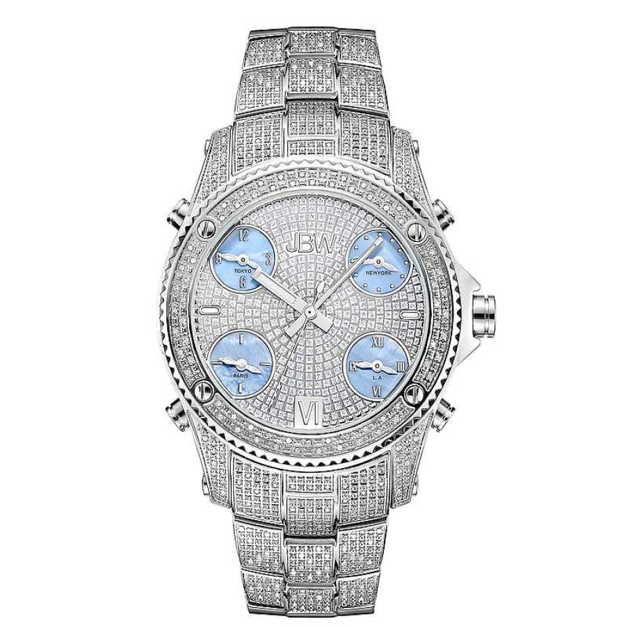 JBW Men'S Jbw Jet Setter 2-1/3 Ct. T.W. Diamond Watch With Silver-Tone Dial (Model: Jb-6213-C) Watches