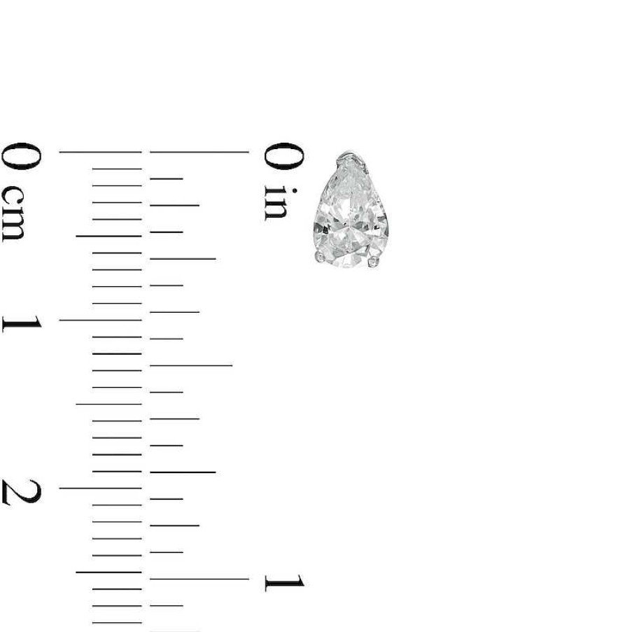 Zales 1 Ct. T.W. Certified Pear-Shaped Lab-Created Diamond Solitaire Stud Earrings In 14K White Gold (F/Si2) Earrings