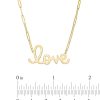 Zales Cursive "Love" Necklace In 10K Gold Necklaces