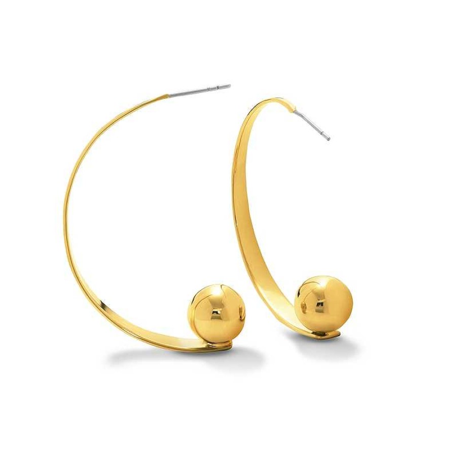 Zales Zales X Soko Obiti Tapered Hoop Earrings In Brass With 24K Gold Plate Earrings