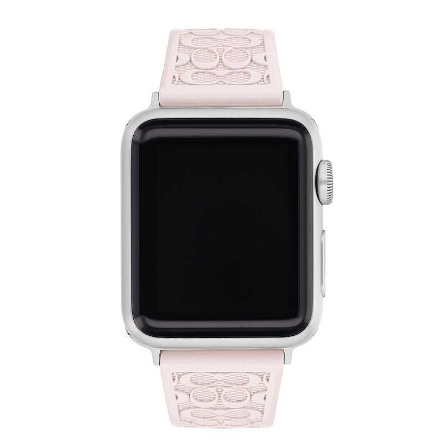 Coach Ladies' Coach Apple Straps Pink Logo Interchangeable Replacement Band Smart Watch Attachment (Model: 14700212) Watches