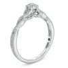 Zales Cherished Promise Collection 1/20 Ct. T.W. Diamond Cluster Twist Shank Ring In Sterling Silver Rings