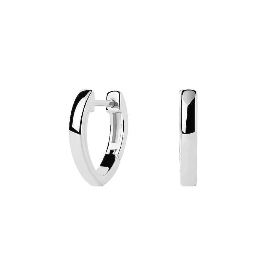 Zales Pdpaola At Zales 15.0Mm Half Heart-Shaped Hoop Earrings In Sterling Silver Earrings