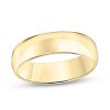 Zales 6.0Mm Engravable Low Dome Comfort-Fit Wedding Band In 14K Gold (1 Line) Rings