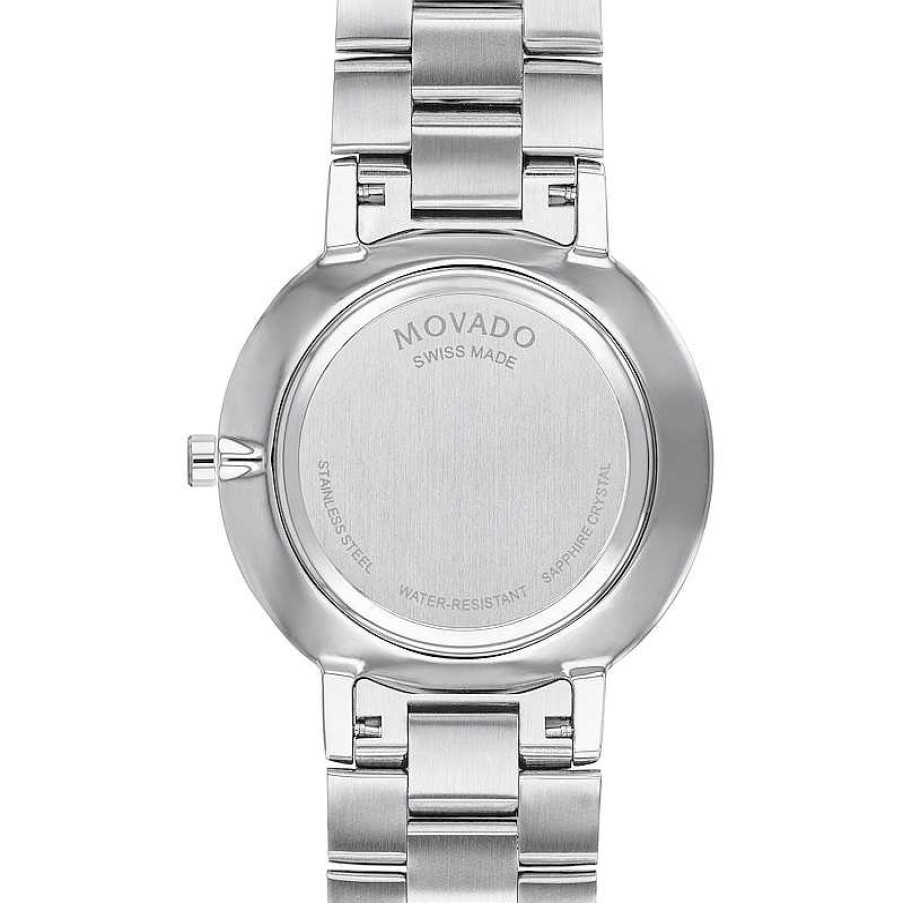 Movado Men'S Movado Faceto Diamond Accent Watch With Black Dial (Model: 0607482) Watches