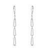 Zales 1/2 Ct. T.W. Diamond Geometric Drop Earrings In 10K White Gold Earrings