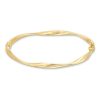 Zales Hollow 4.0Mm Wavy Flex Bangle Bracelet In 14K Gold - 7.25" Bracelets