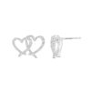 Zales The Kindred Heart From Vera Wang Love Collection 1/4 Ct. T.W. Diamond Interlocking Hearts Stud Earrings In Sterling Silver Earrings