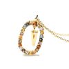 Zales Pdpaola At Zales Multi-Color "V" Pendant In Sterling Silver With 18K Gold Plate Necklaces