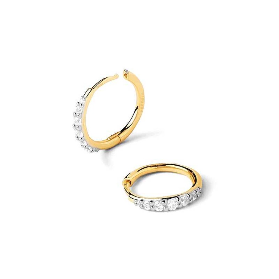 Zales Pdpaola At Zales 1/4 Ct. T.W. Lab-Created Diamond Huggie Hoop Earrings In 18K Gold Earrings