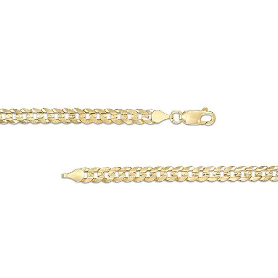 Zales 4.65Mm Curb Chain Necklace In Solid 14K Gold - 22" Necklaces