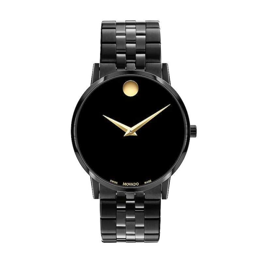 Movado Men'S Movado Museum® Classic Black Pvd Watch With Black Dial (Model: 0607626) Watches