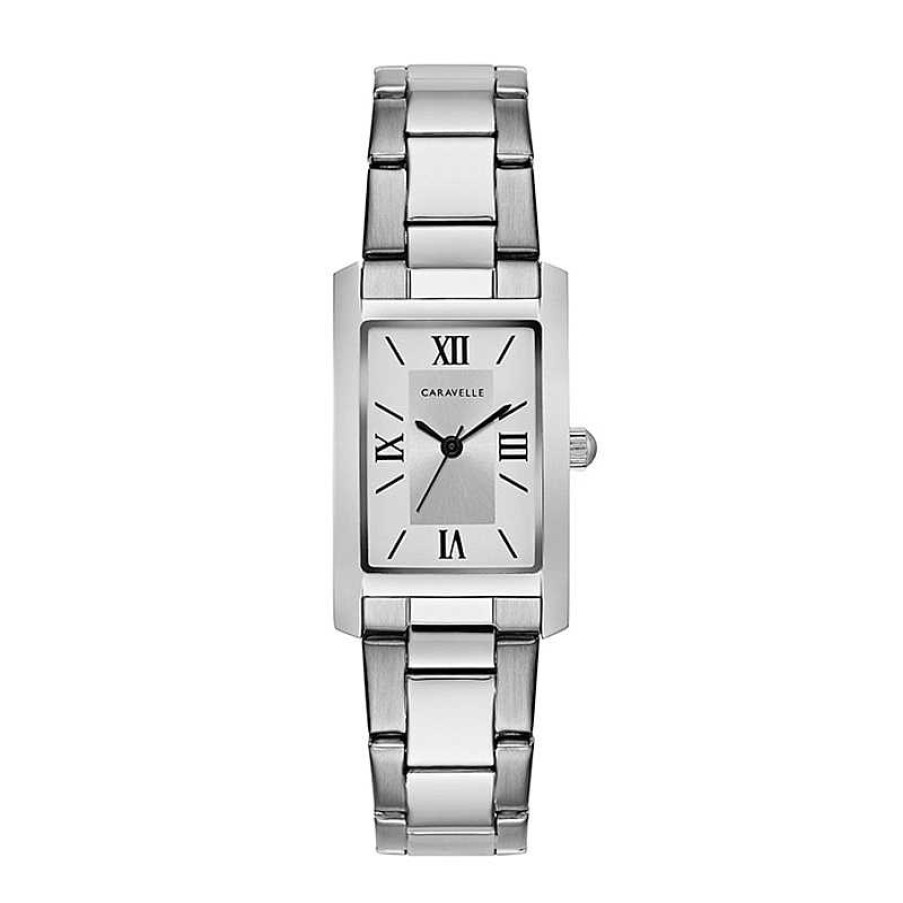 CARAVELLE Ladies' Caravelle By Bulova Watch With Rectangular Silver-Tone Dial (Model: 43L203) Watches