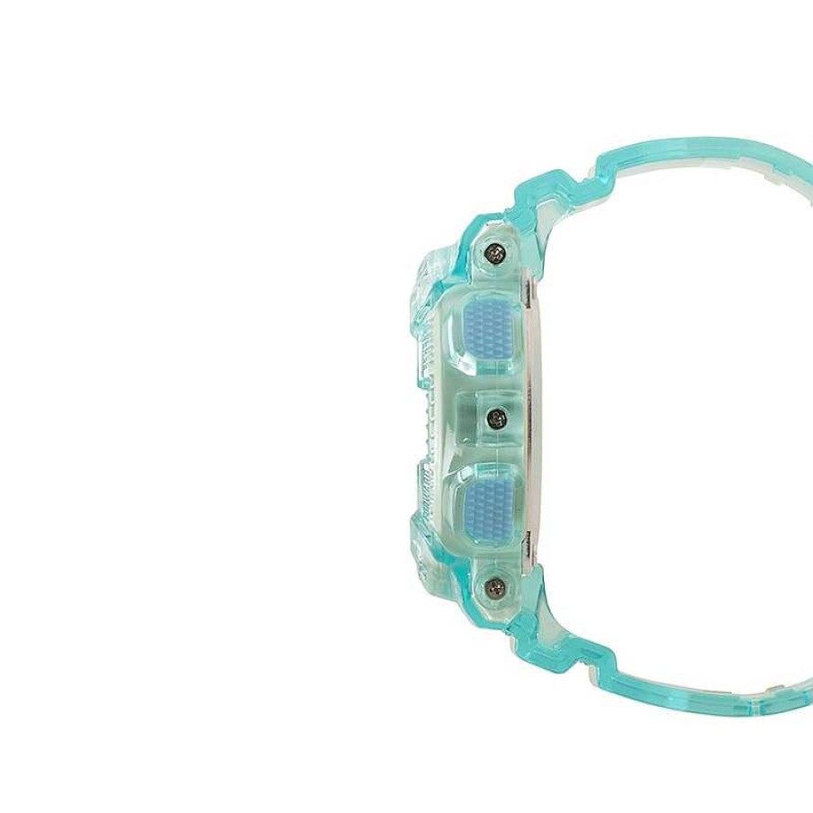 Casio Ladies' Casio G-Shock S Series Clear Blue Resin Watch With Silver-Tone Dial (Model: Gmas110Vw-2A) Watches