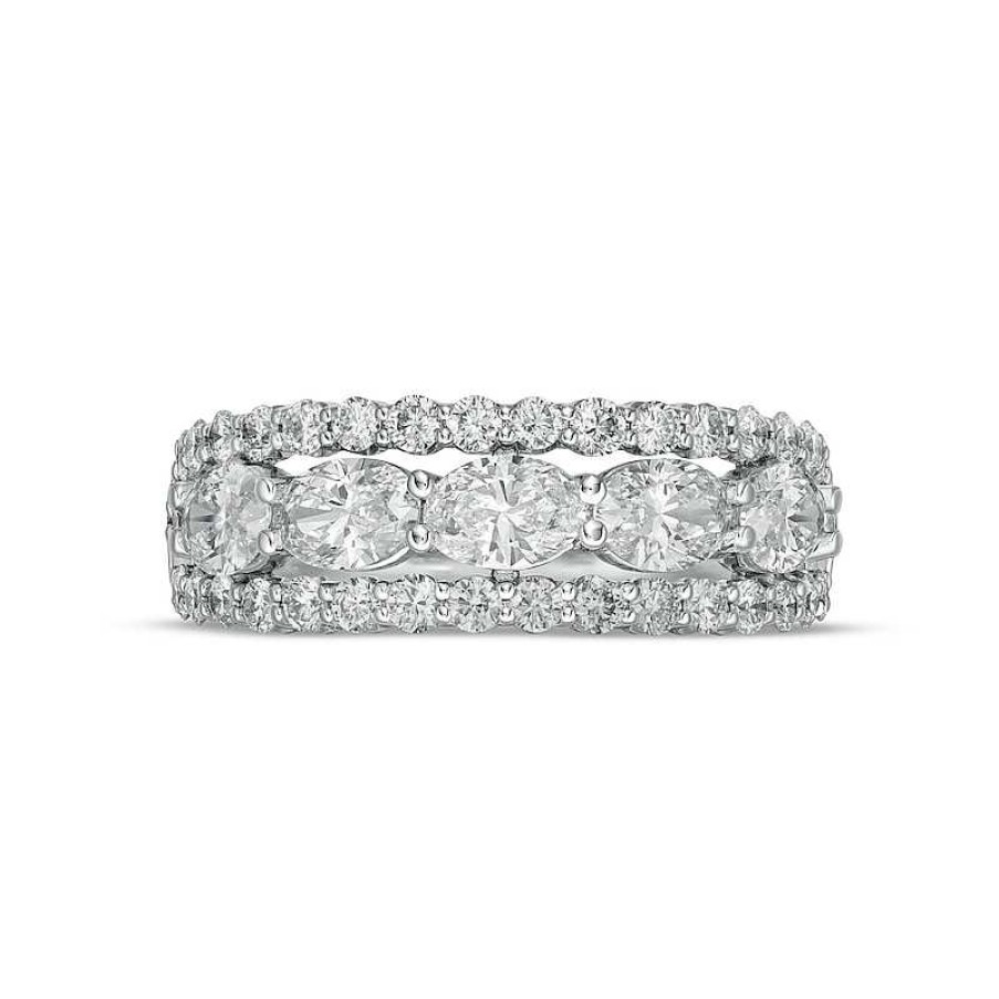 Zales True Lab-Created Diamonds By Vera Wang Love 2 Ct. T.W. Triple-Row Anniversary Band In 14K White Gold (F/Vs2) Rings