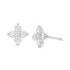 Zales 1/2 Ct. T.W. Certified Lab-Created Diamond Flower Stud Earrings In 14K White Gold (F/Si2) Earrings