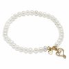 Zales 4.0 - 4.5Mm Cultured Freshwater Pearl Strand Bracelet With 10K Gold Heart Charm And Clasp - 6.0" Bracelets