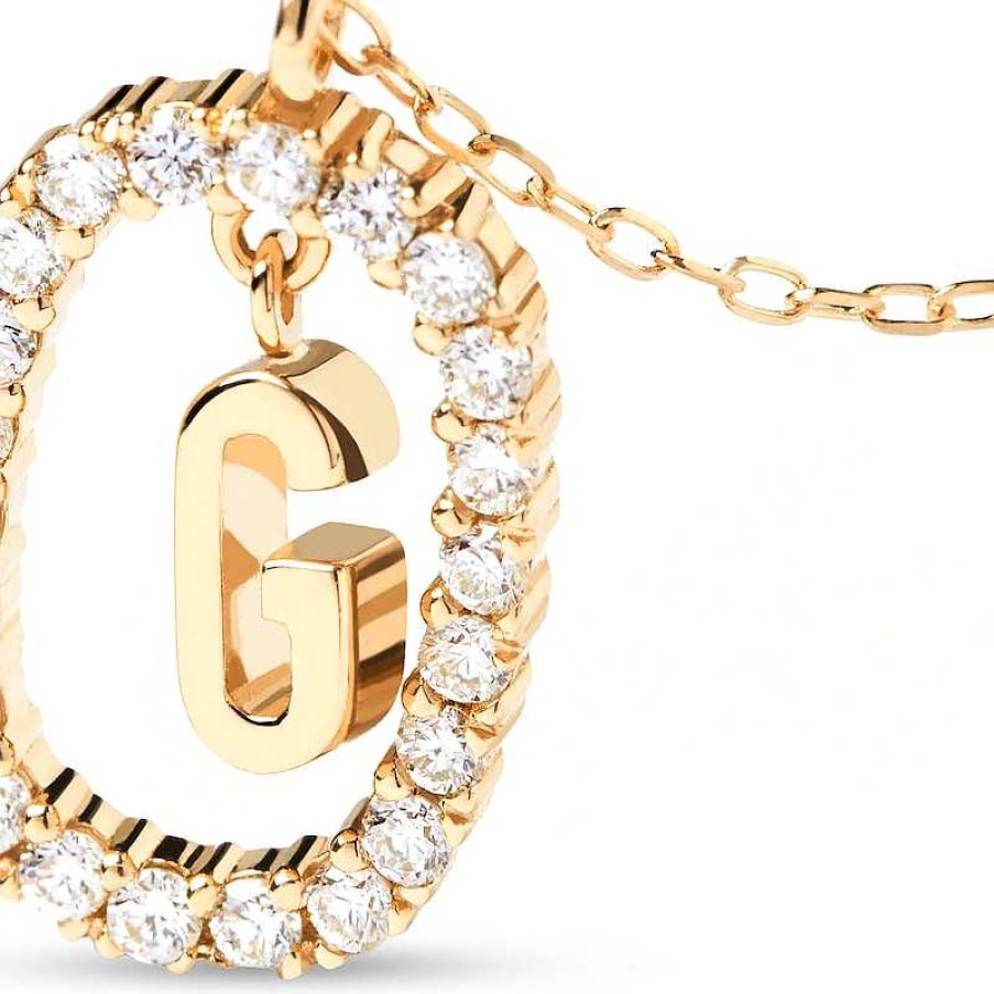 Zales Pdpaola At Zales 1/3 Ct. T.W. Lab-Created Diamond "G" Initial Pendant In 18K Gold - 19.5" Necklaces