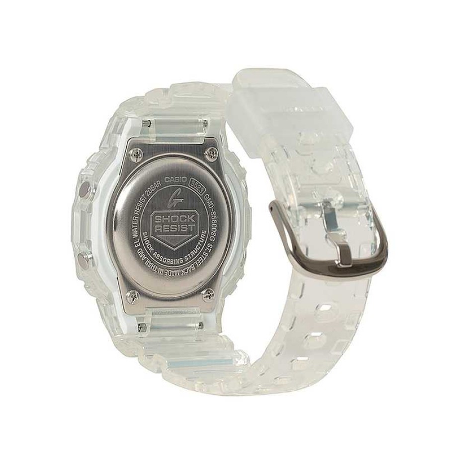 Casio Ladies' Casio G-Shock Digital Clear Resin Strap Watch With Octagonal Gold-Tone Dial (Model: Gmds5600Sg-7) Watches