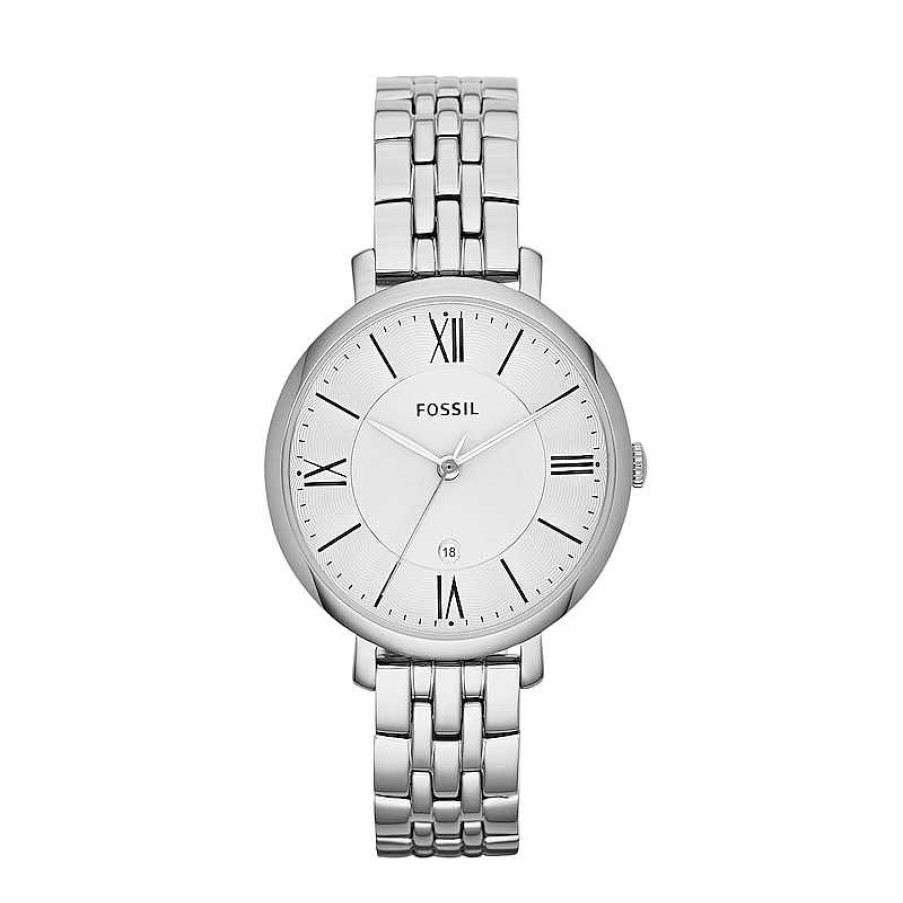 Fossil Ladies' Fossil Jacqueline Watch With White Dial (Model: Es3433) Watches