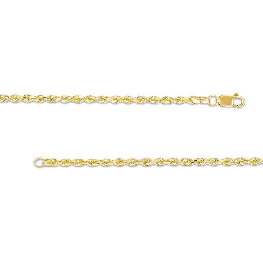 Zales 2.4Mm Rope Chain Necklace In Solid 14K Gold - 18" Necklaces