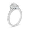 Zales Vera Wang Love Collection 3/4 Ct. T.W. Pear-Shaped Diamond Double Frame Split Shank Engagement Ring In 14K White Gold Rings