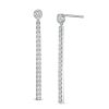 Zales 1 Ct. T.W. Certified Lab-Created Diamond Stick Drop Earrings In 14K White Gold (F/Si2) Earrings