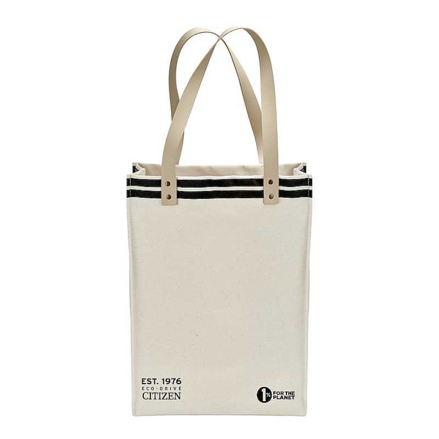 Zales Citizen Natural Canvas Striped Tote Bag Watches