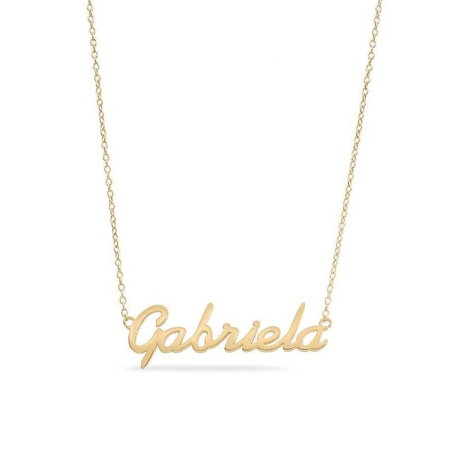 Zales Script Name Necklace In 10K Gold (1 Line) Necklaces