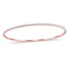 Zales 1/2 Ct. T.W. Diamond Line Bangle In 10K Rose Gold - 7.5" Bracelets