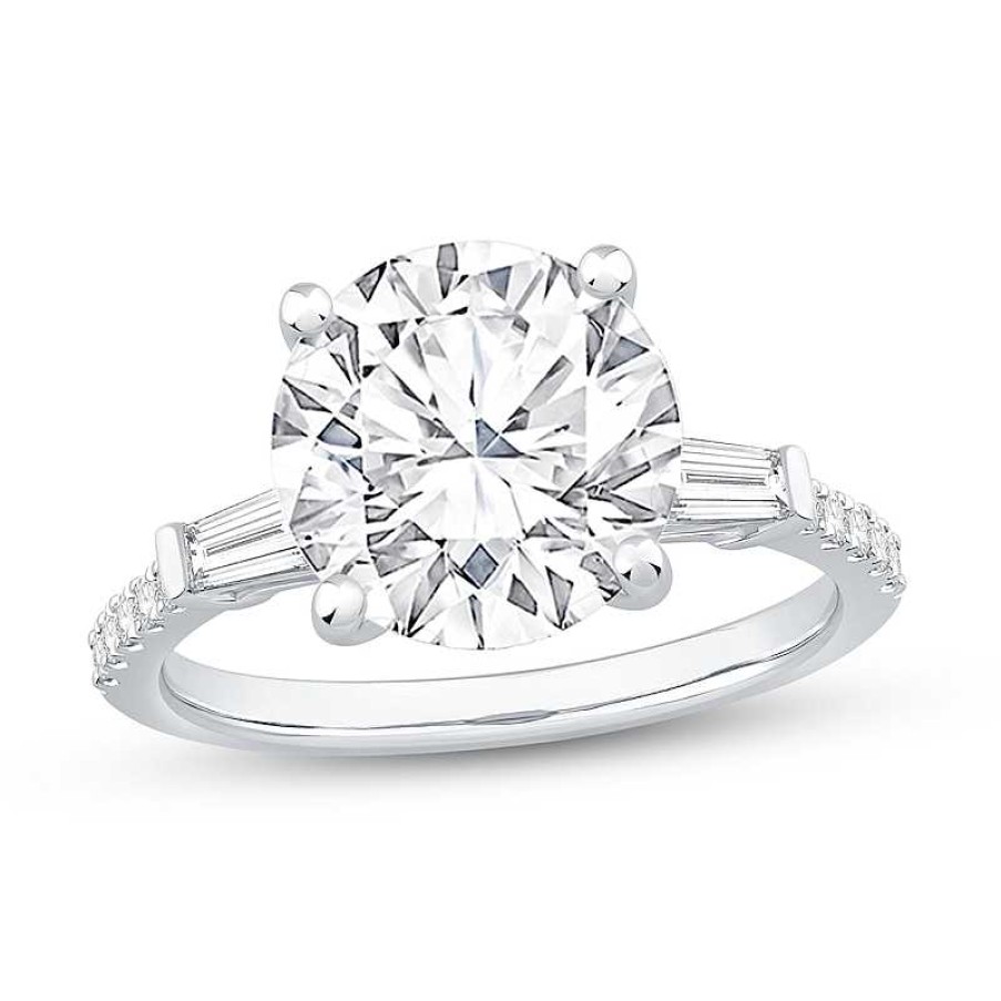 Zales 4-3/8 Ct. T.W. Certified Lab-Created Diamond Collar Engagement Ring In 14K White Gold (F/Vs2) Rings