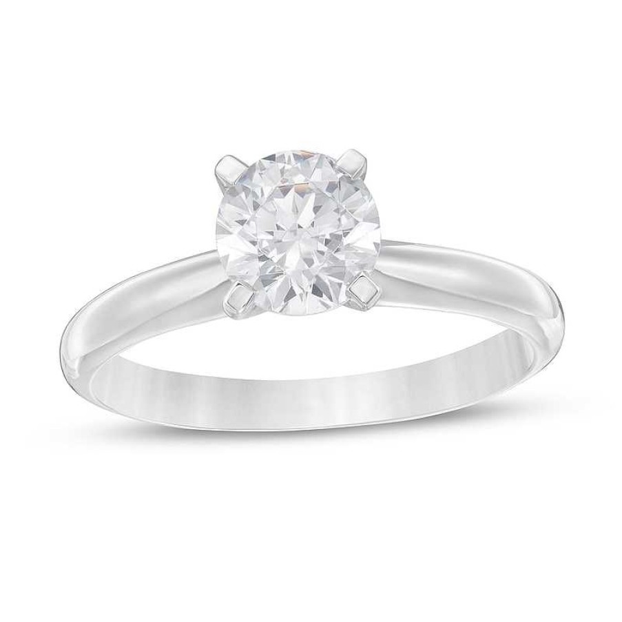 Zales 1 Ct. Certified Diamond Solitaire Engagement Ring In 14K White Gold (I/I2) Rings